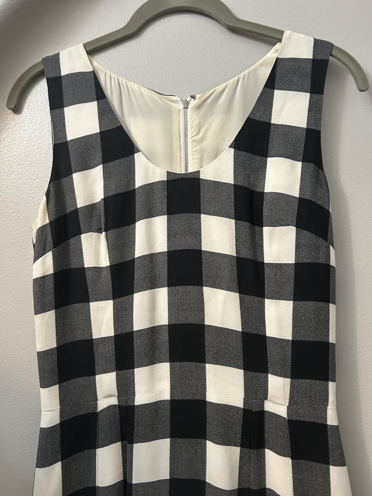 Dolce & Gabbana Gingham Checkered Print Cady Sheath Bodycon Maxi Dress IT40