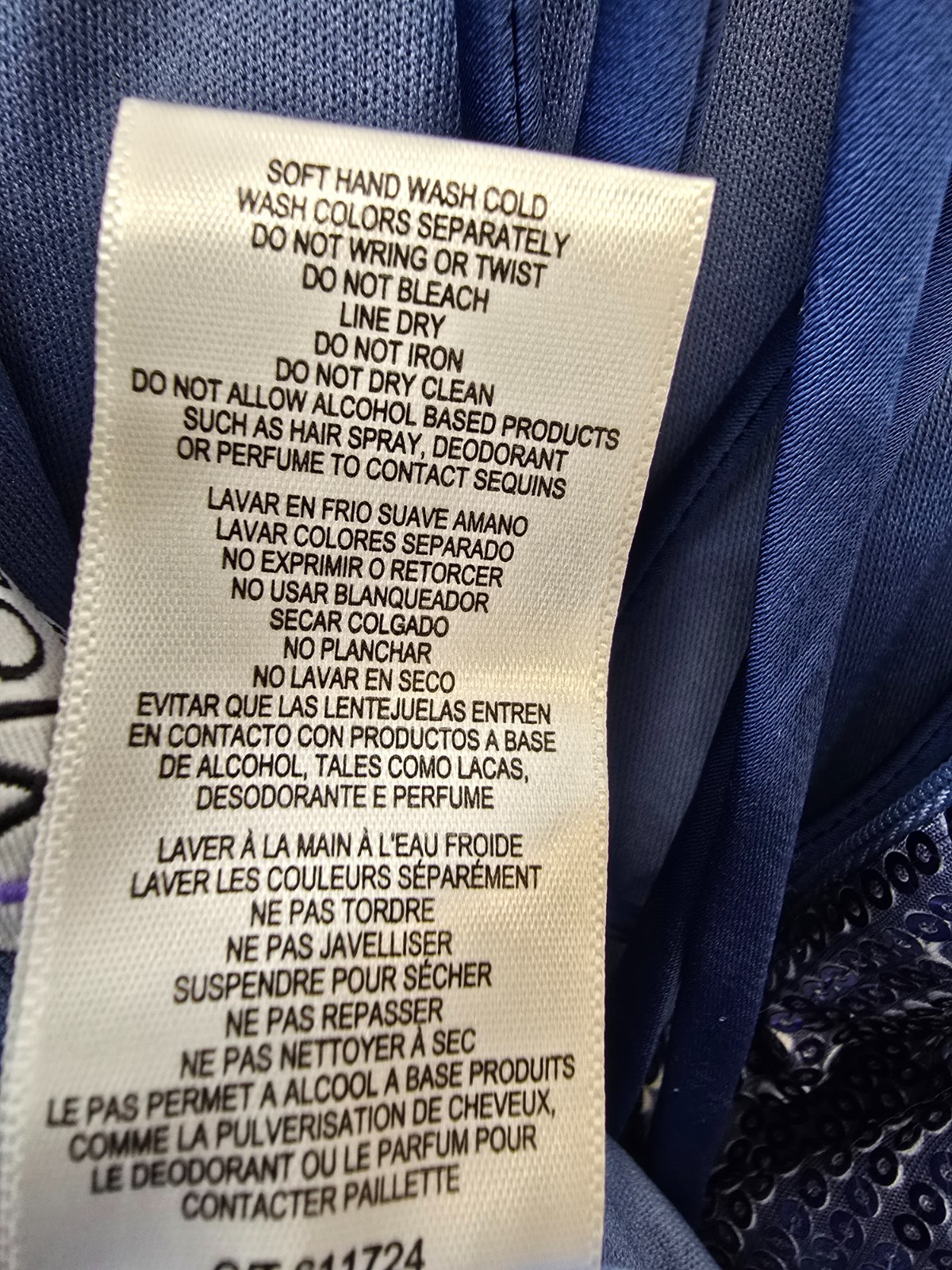 Violet Weekend Strappy Ombré Sequin Gown Junior’s 9/10 Blue Silver Lined