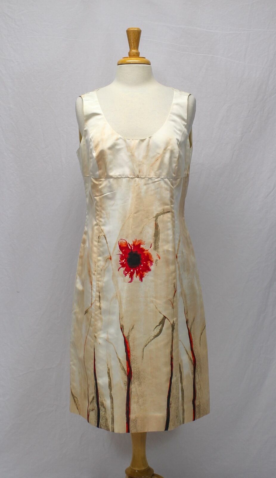 Celine Floral Sleeveless Silk Dress Size 44