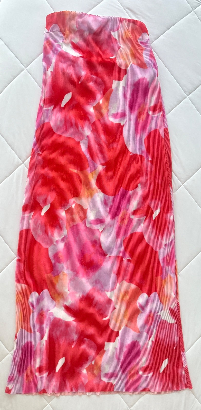 Hello Molly Keep Moving Forward Strapless Lace-Up Maxi Dress Pink Floral Size S