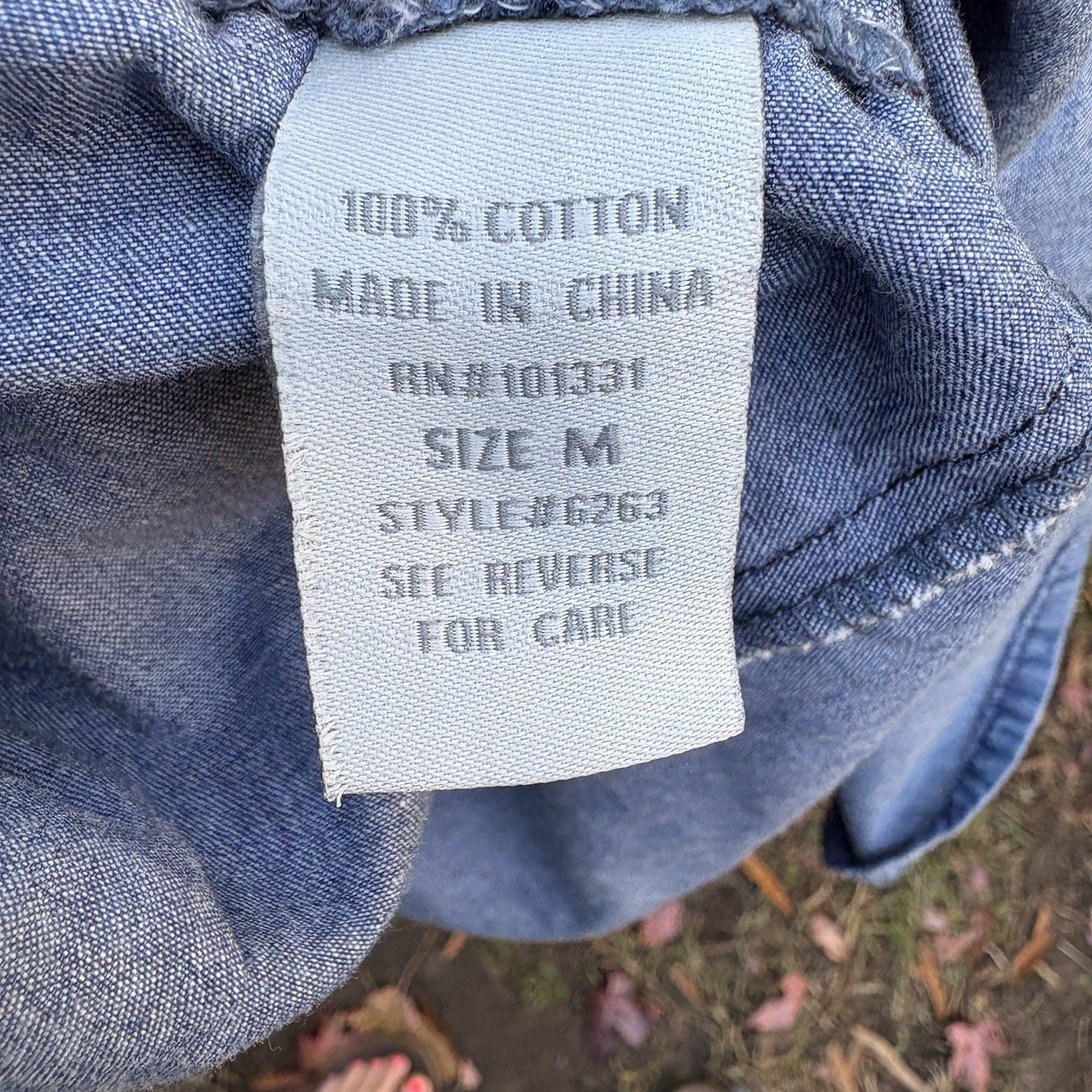 Womens Medium Dress Light Blue Chambray Casual Minimalist Cowgirl Western Rodeo