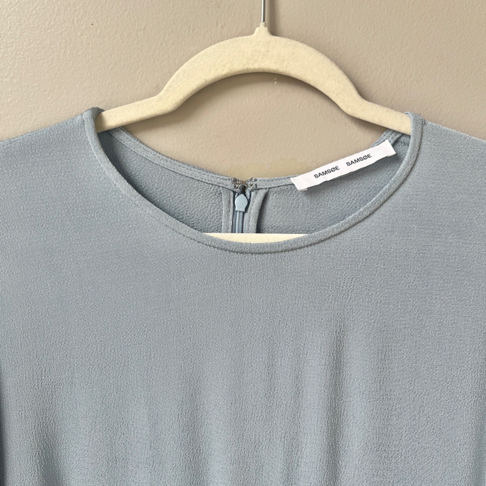 Samsoe Samsoe Dress Women’s Large Dusty Blue Scandi Classic Office Spring Summer