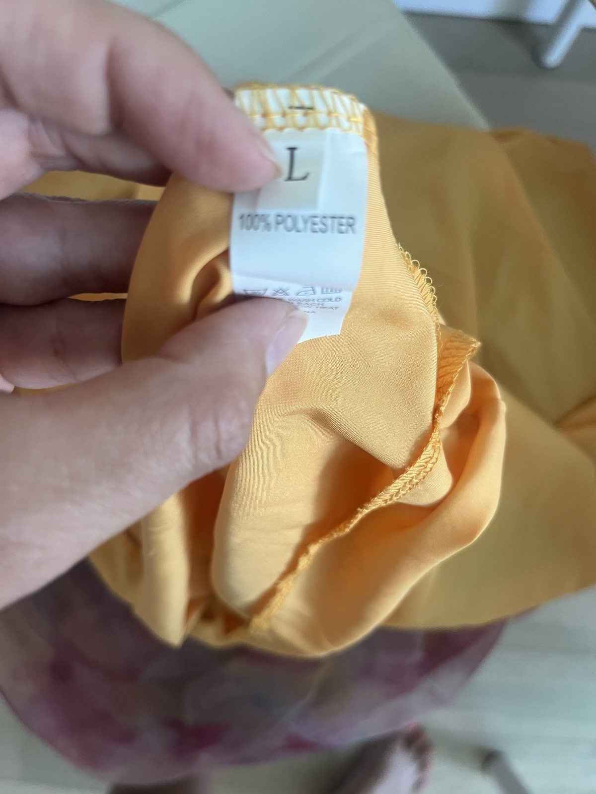 Women’s Floral V-Neck Spaghetti Strap Tulle Overlay Lined Midi Dress L