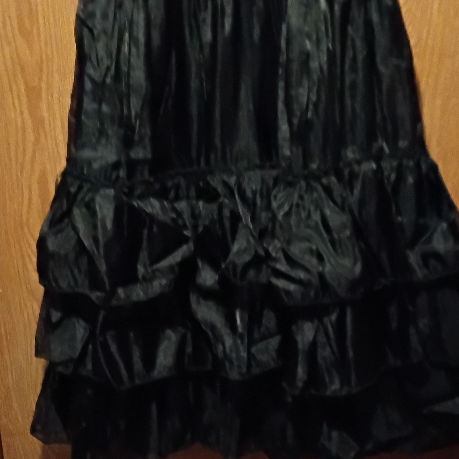 Girl’s Black Collared Ruffle Polyester Dress Size 14/16. I ONLY TAKE PAYPAL