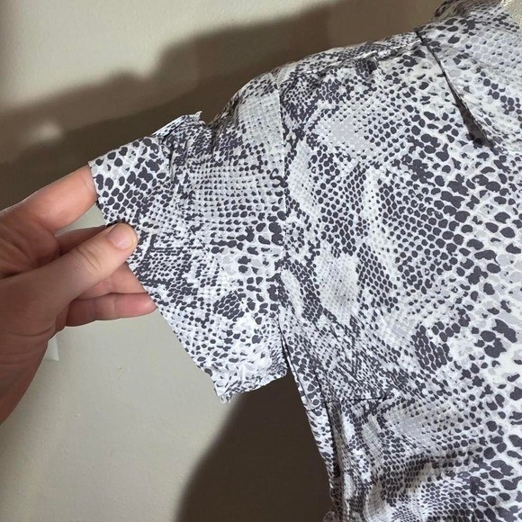 Snake print midi dress