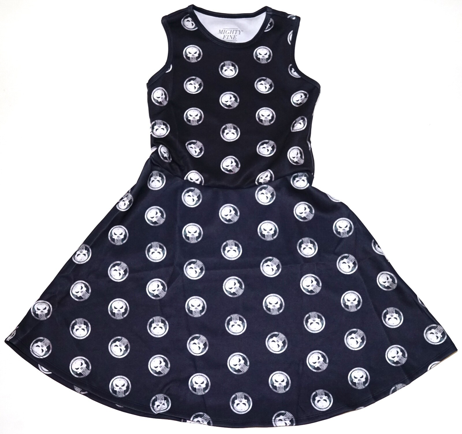 New Universal Mighty Fine Marvel The Punisher Icon Women’s Black Dress S-3XL