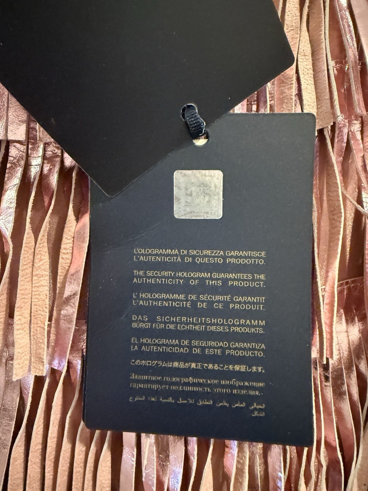 Cavalli Class Limited Edition Runway Sample Fringe Dress – Metallic Pink