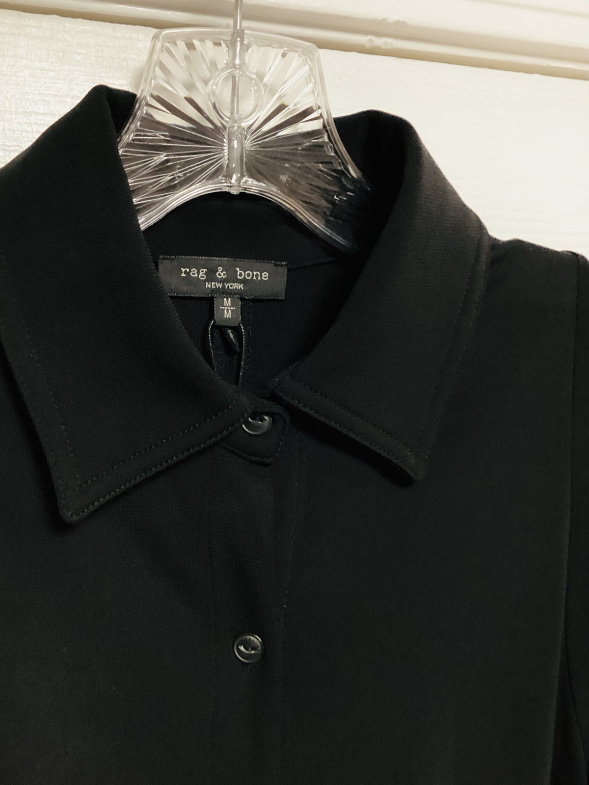 NWT $375 Rag & Bone Sabeen Size M Medium Black Sheath Shirtdress LOW PRICE! 💛