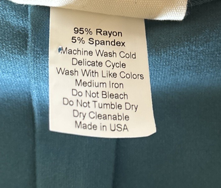 Ruby Jane Chloe Jersey Dress Sz L Pockets Fiji Blue Cowl Lagenlook USA Excellent