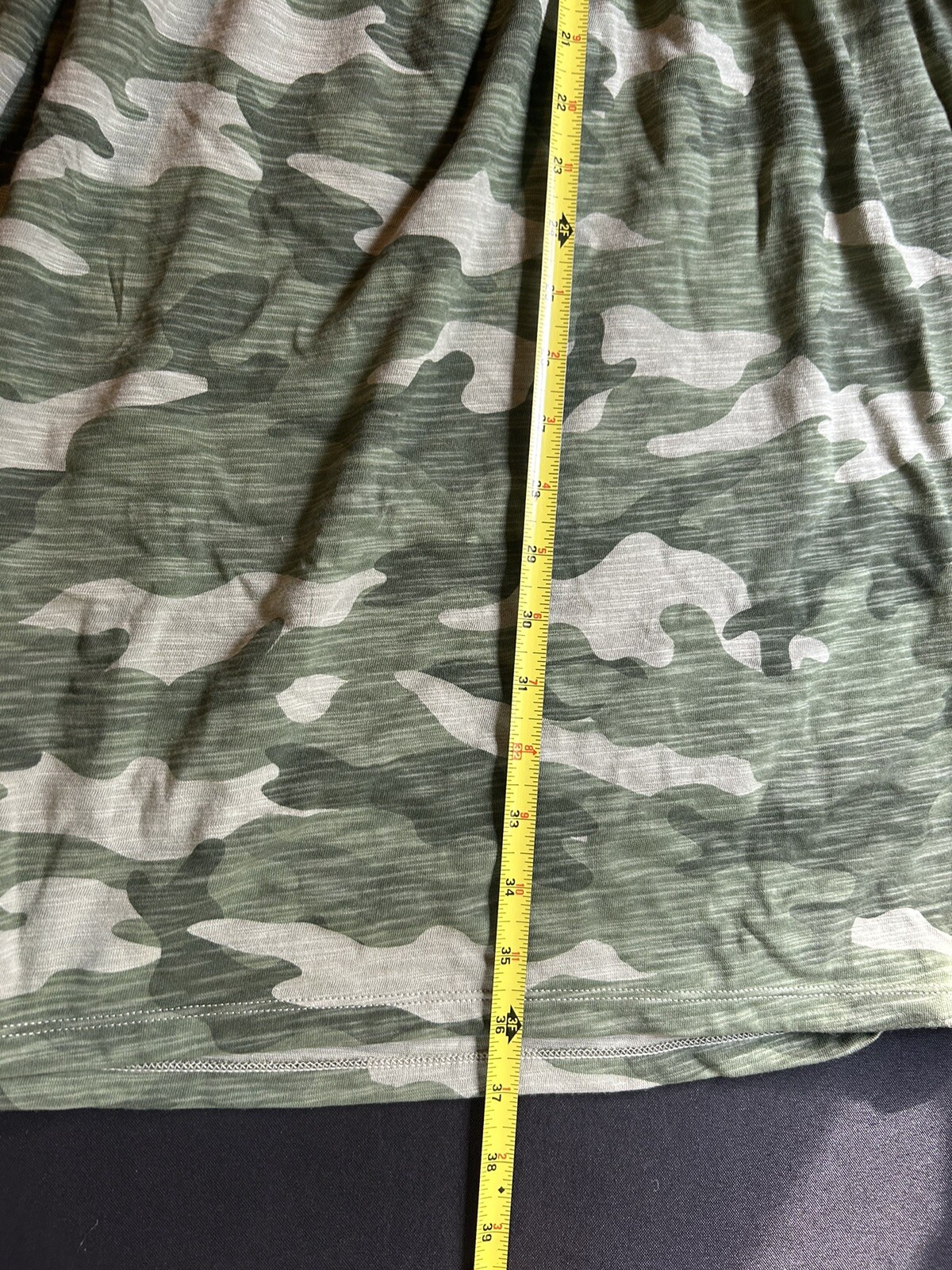 NWT Old Navy Womens Large Camo Print Waist Defined Knit Cotton Dress Camouflage