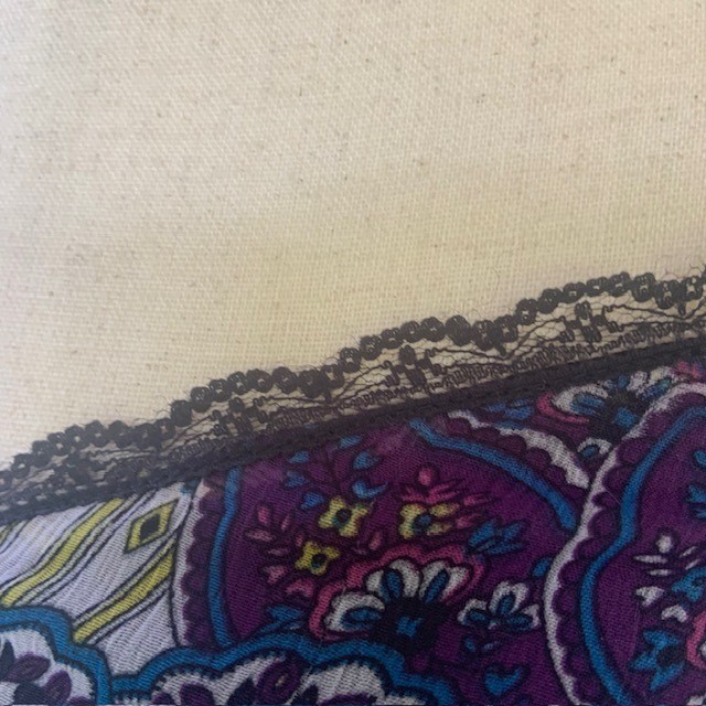 Paisley Patchwork Maxi Dress M Boho Tiered Lace Gypsy Indie Folk Whimsigoth