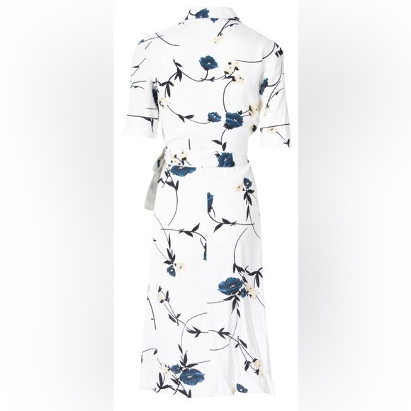 GANNI DALTON CREPE VANILIA KIMONO WRAP DRESS LADIES sz 38