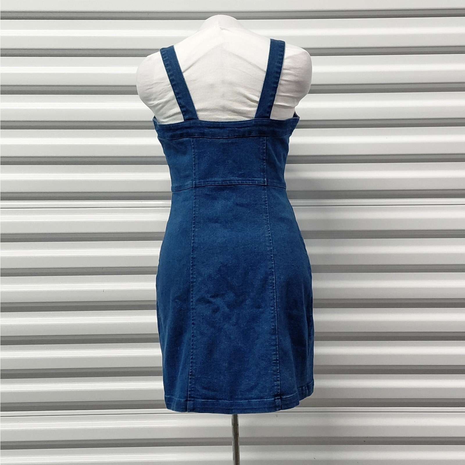 J for Justify Juniors Denim Dress Size Small Blue Y2K Festival Weekend Coastal