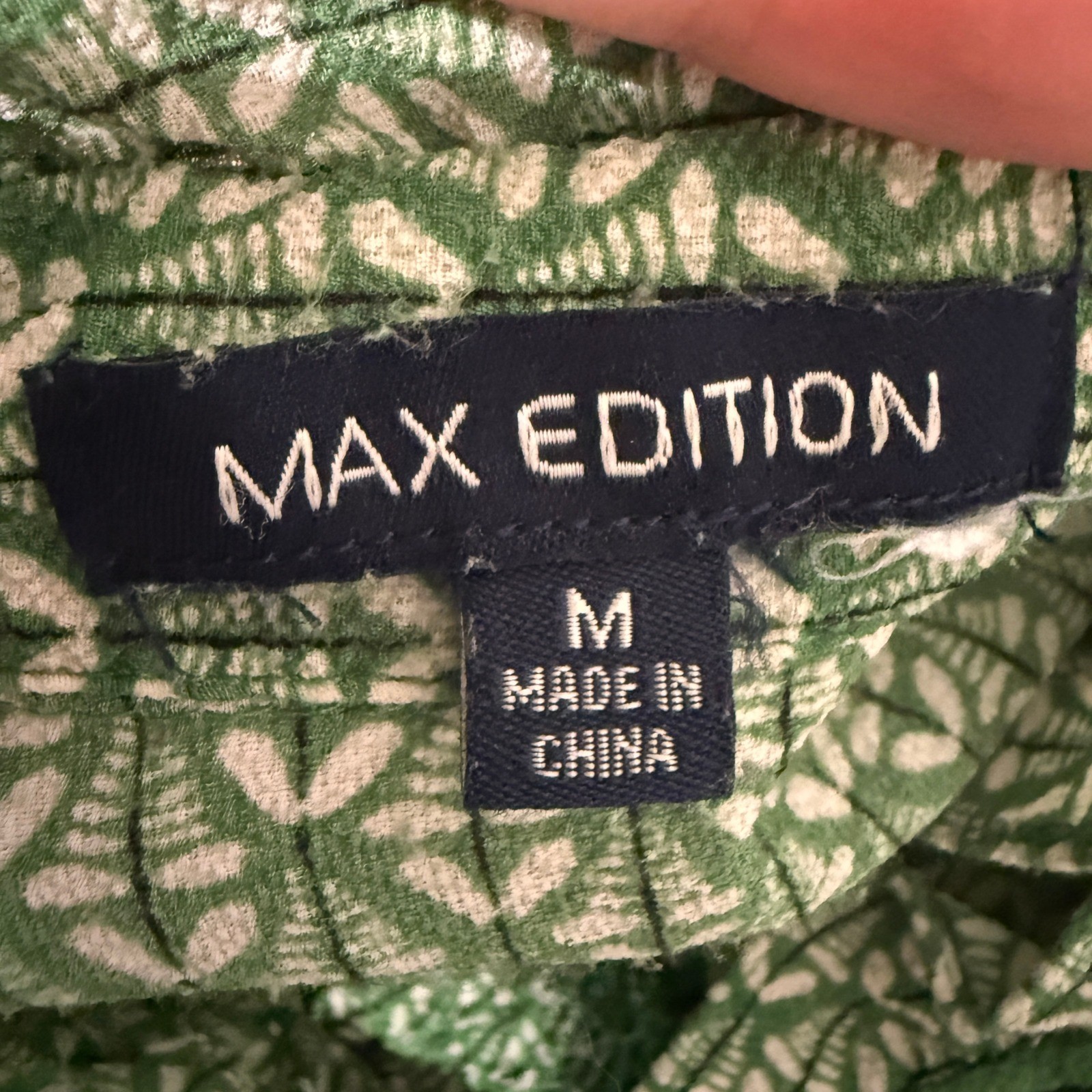 Max Edition Green Tiered Maxi Dress Medium Garden French Cottagecore Peasant