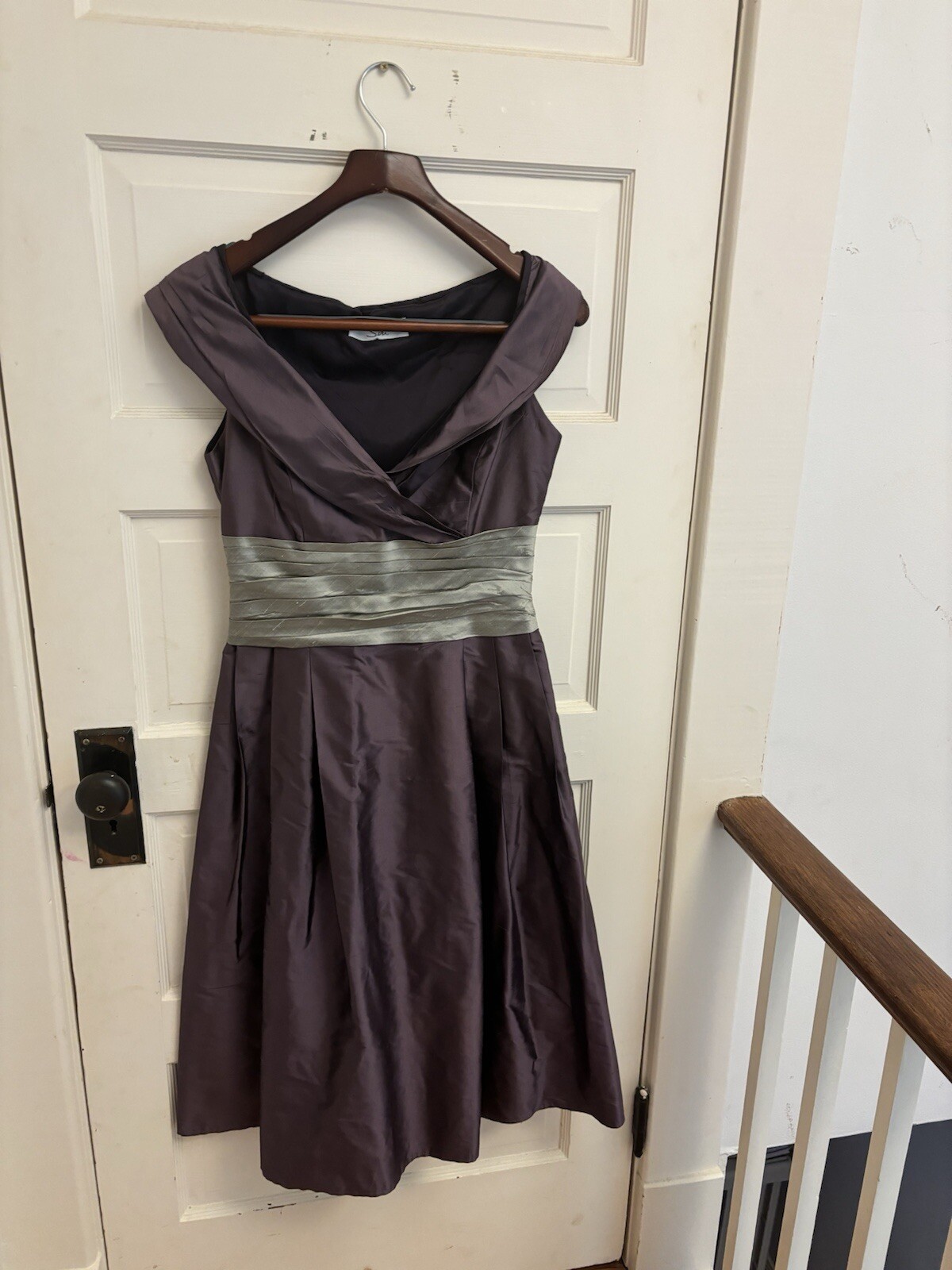 Siri Eggplant Purple 100% Silk Formal Lined Dress – Size 4
