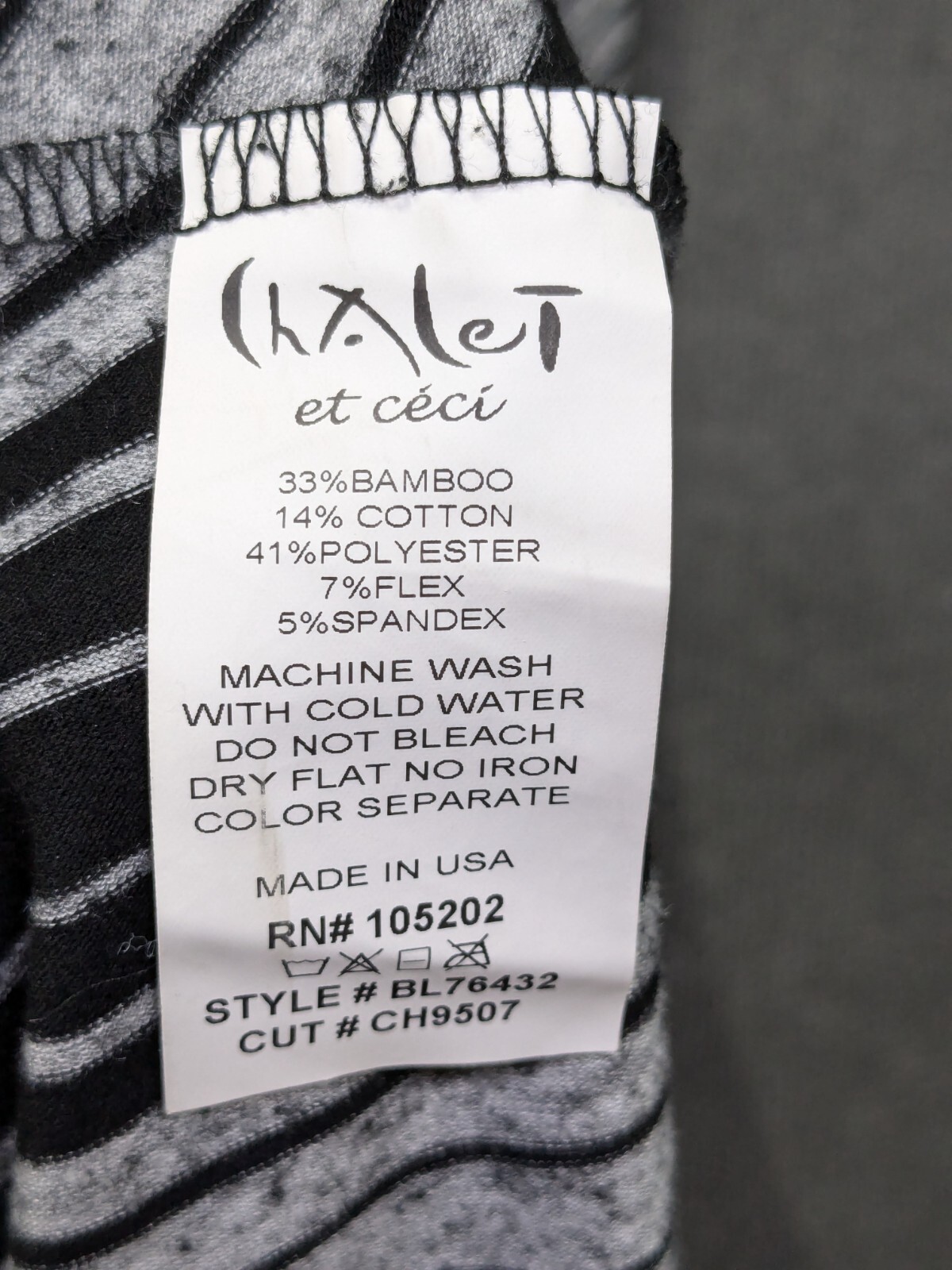 Chalet Et Ceci Maxi Dress Womens Small Stripe Bardot Black Gray Tank Bamboo