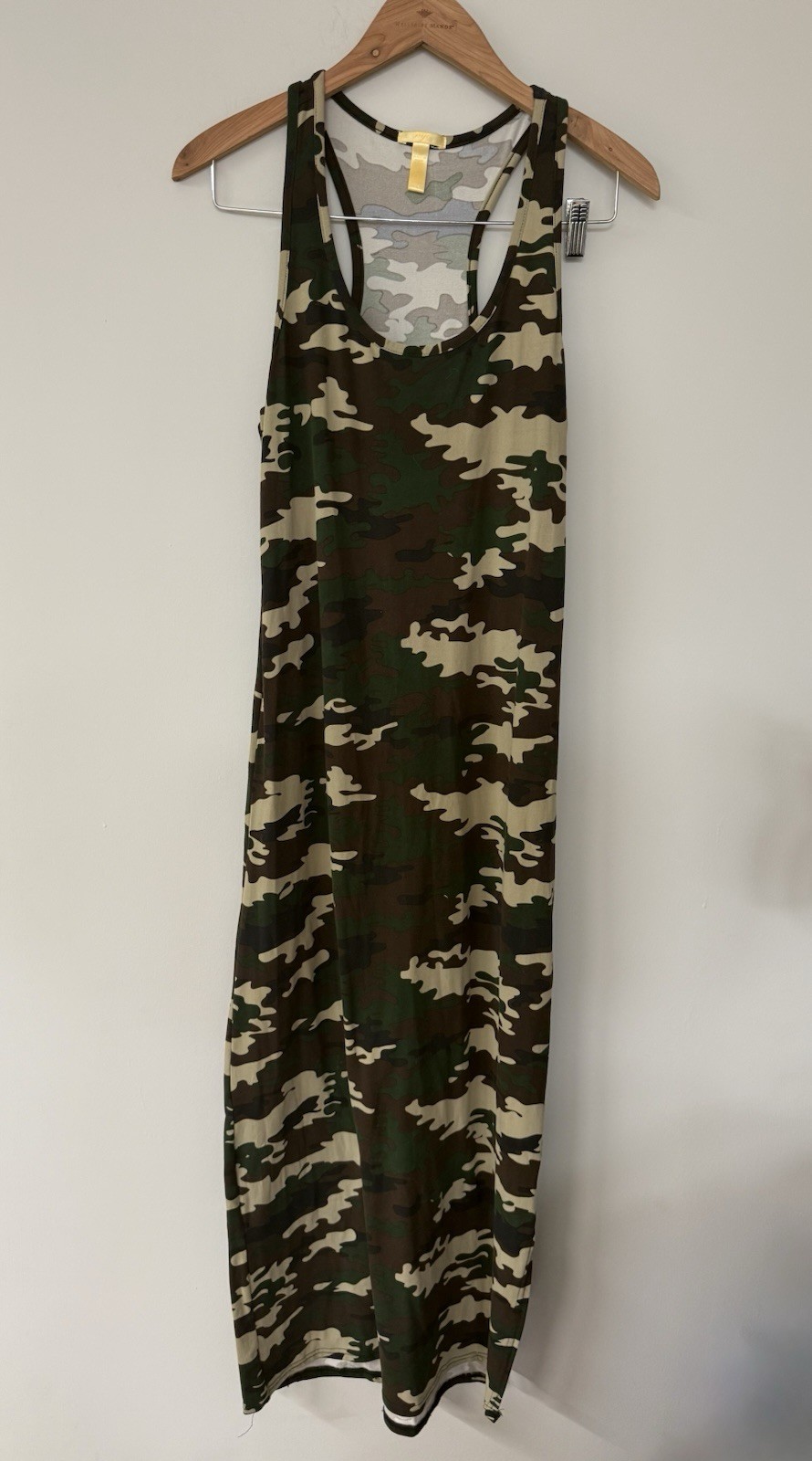 Camouflage Maxi Tank Dress M Bodycon Sleeveless Scoop Razorback No Boundaries