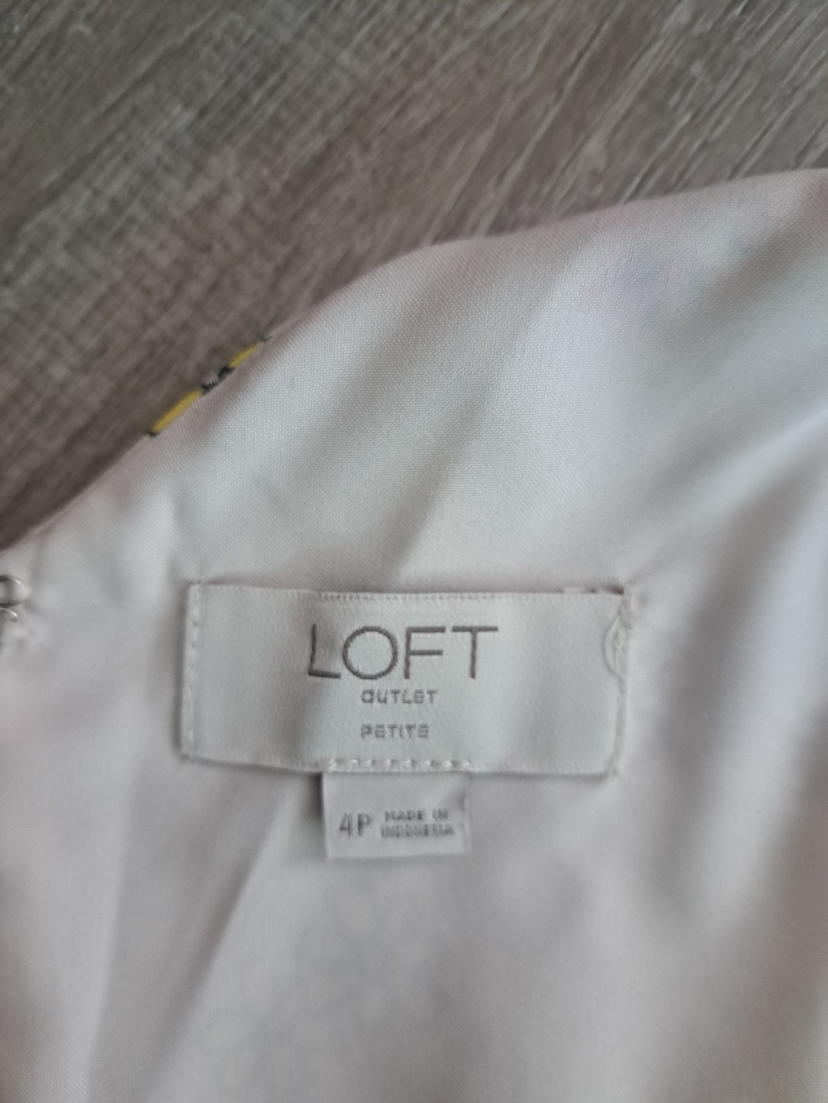 LOFT Outlet Petite Size 4P Pink and Yellow Floral A-Line Dress