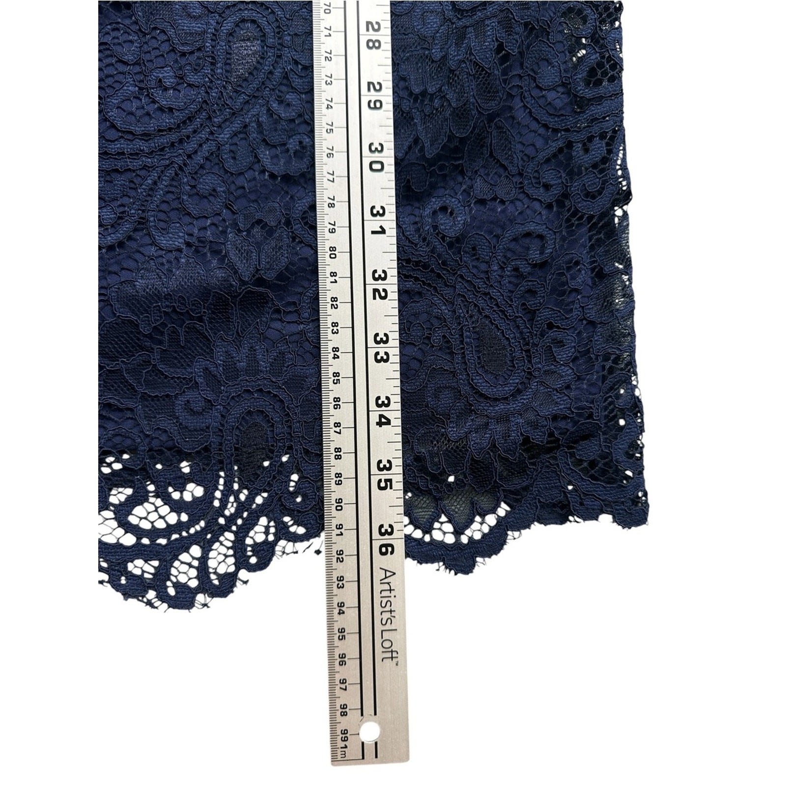 Betsey Johnson Navy Lace Bow Neck Shift Mini Dress NWT Size 12