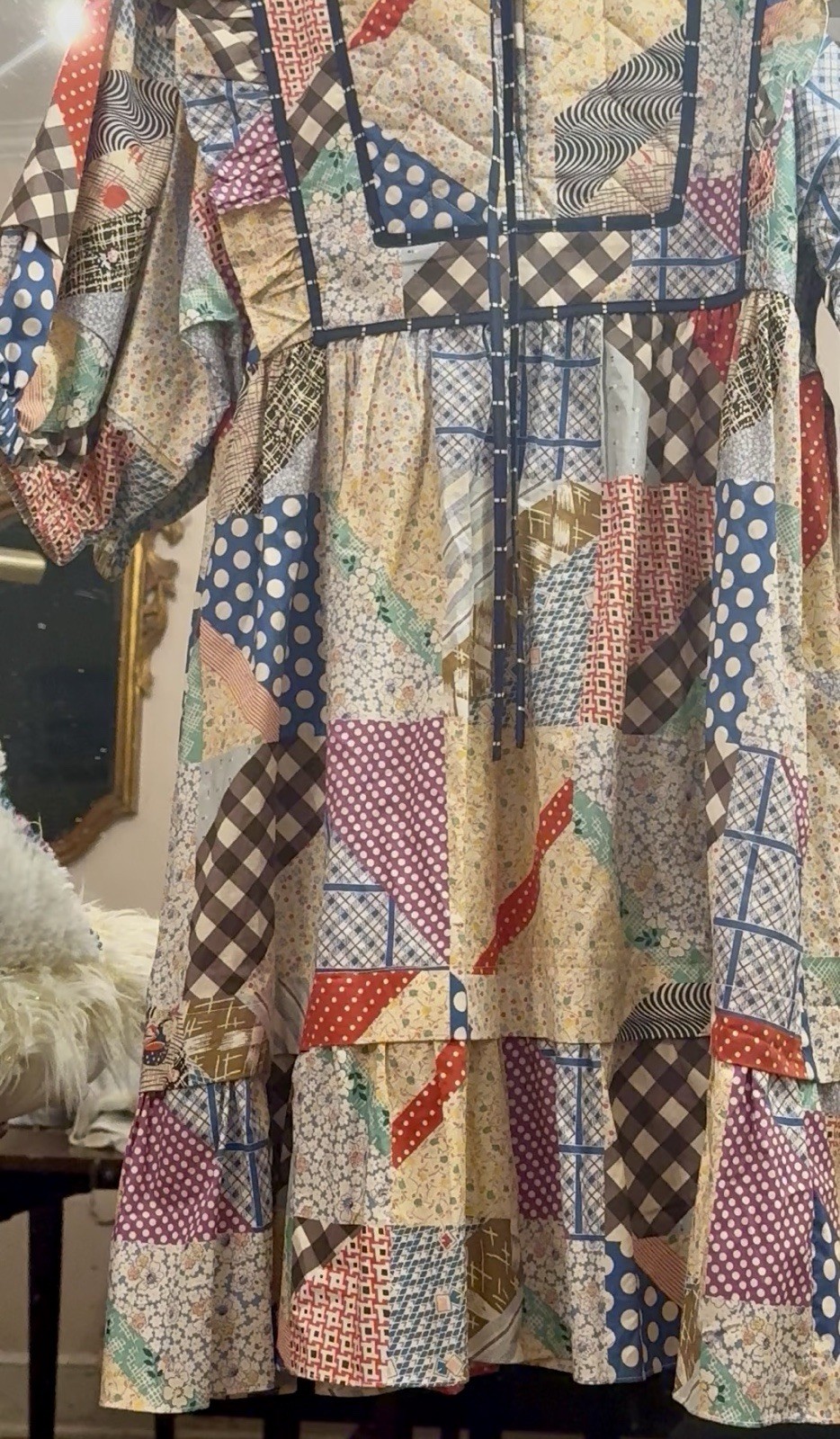 Hunter Bell Retired Patchwork Britton Quilted Cottage Core Dress A