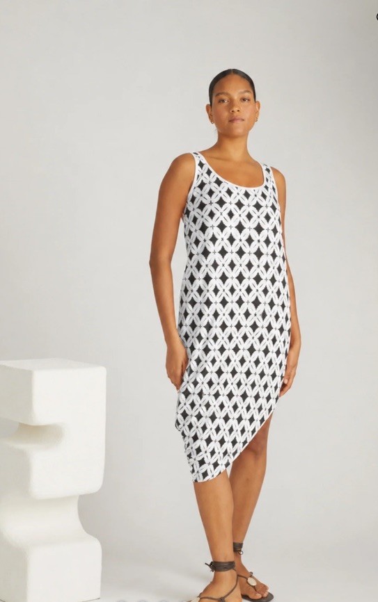 (NWT) Universal Standard Iconic Geneva V-Neck Dress in the Eclipse Print