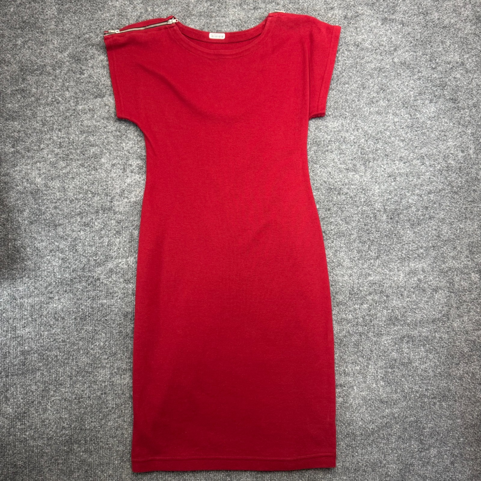 American Apparel Classic Girl Red Bodycon Dress size M/L Zipper sleeves