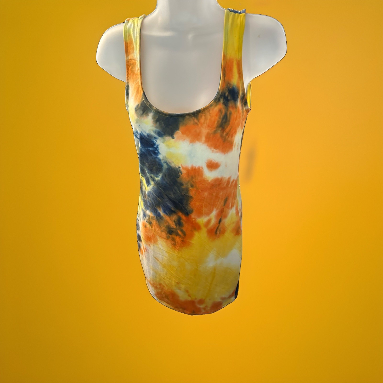 Women’s Tie Dye Fashion Nova Butter Material Mini Dress Multicolor Medium