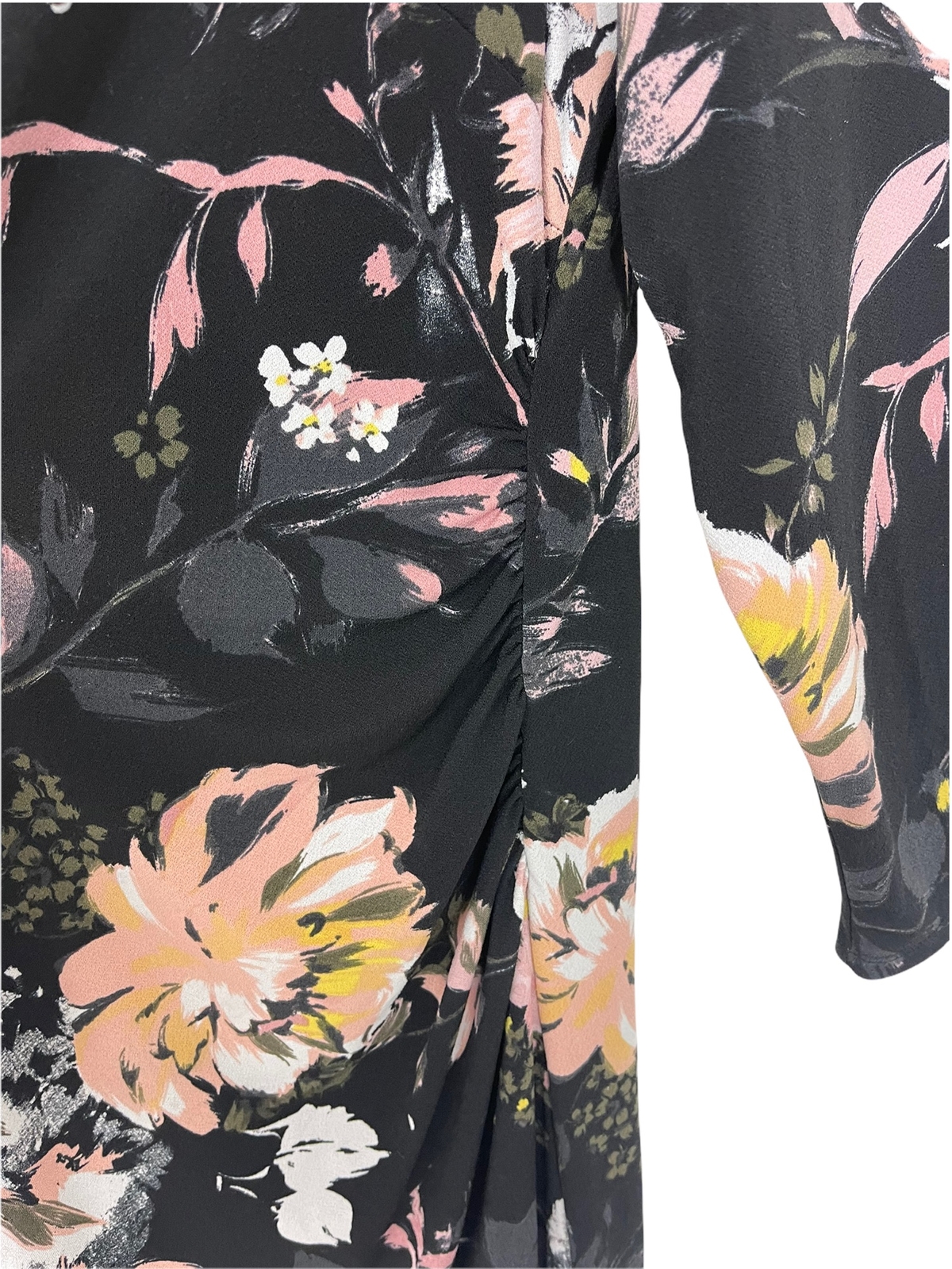 Size 3X 22 24 Floral Print Ruched Sheath Dress Day/Evening All-Season Plus Size