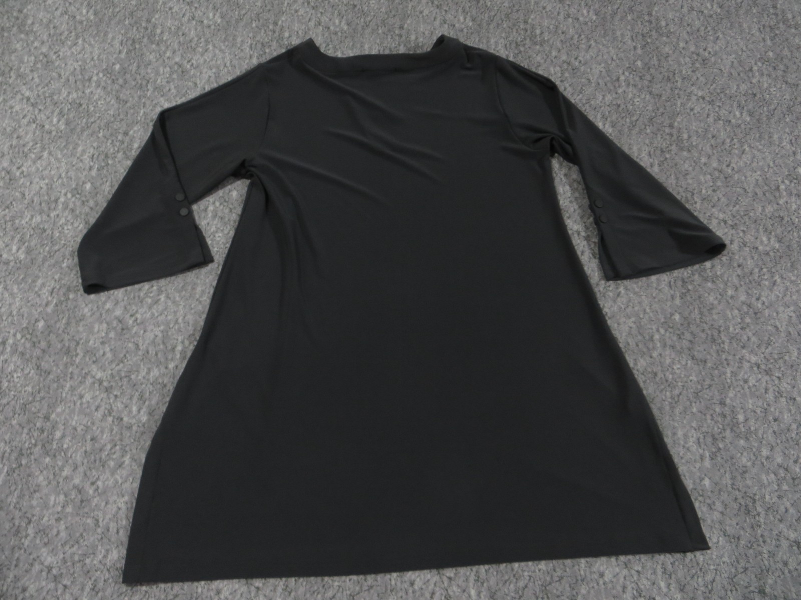 Sympli Slinky Stretch Long Sleeve Dress Womens 10 Pullover Gray