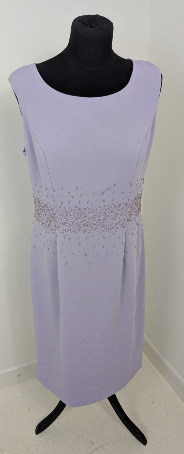 Gina Bacconi Lilac Beaded Dress – Size 14 BNWT – E15