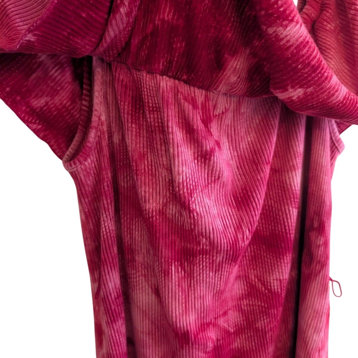 Ma Cherie Maternity Off the Shoulder A-Line Dress Tie Dye Wine Pink Size S