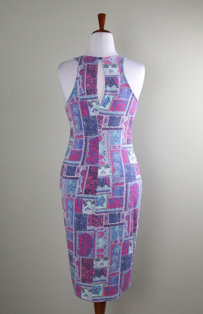 TORI RICHARD Honolulu $188 Soft Patchwork Print Midi Tank Dress Size Large