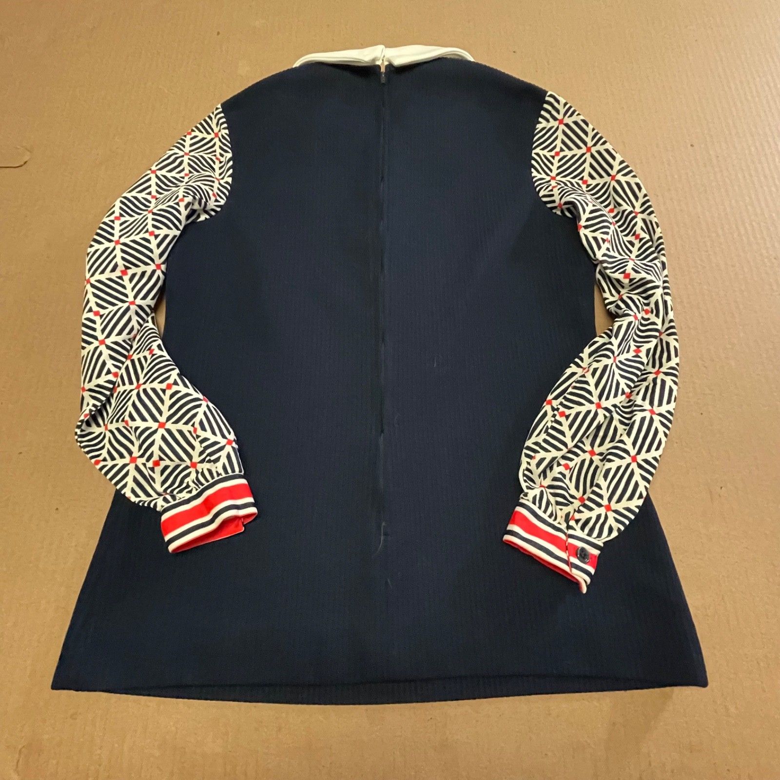 Vintage 1970s “The Kollection Ltd.” Mod Geometric Illusion Dress Sz Small