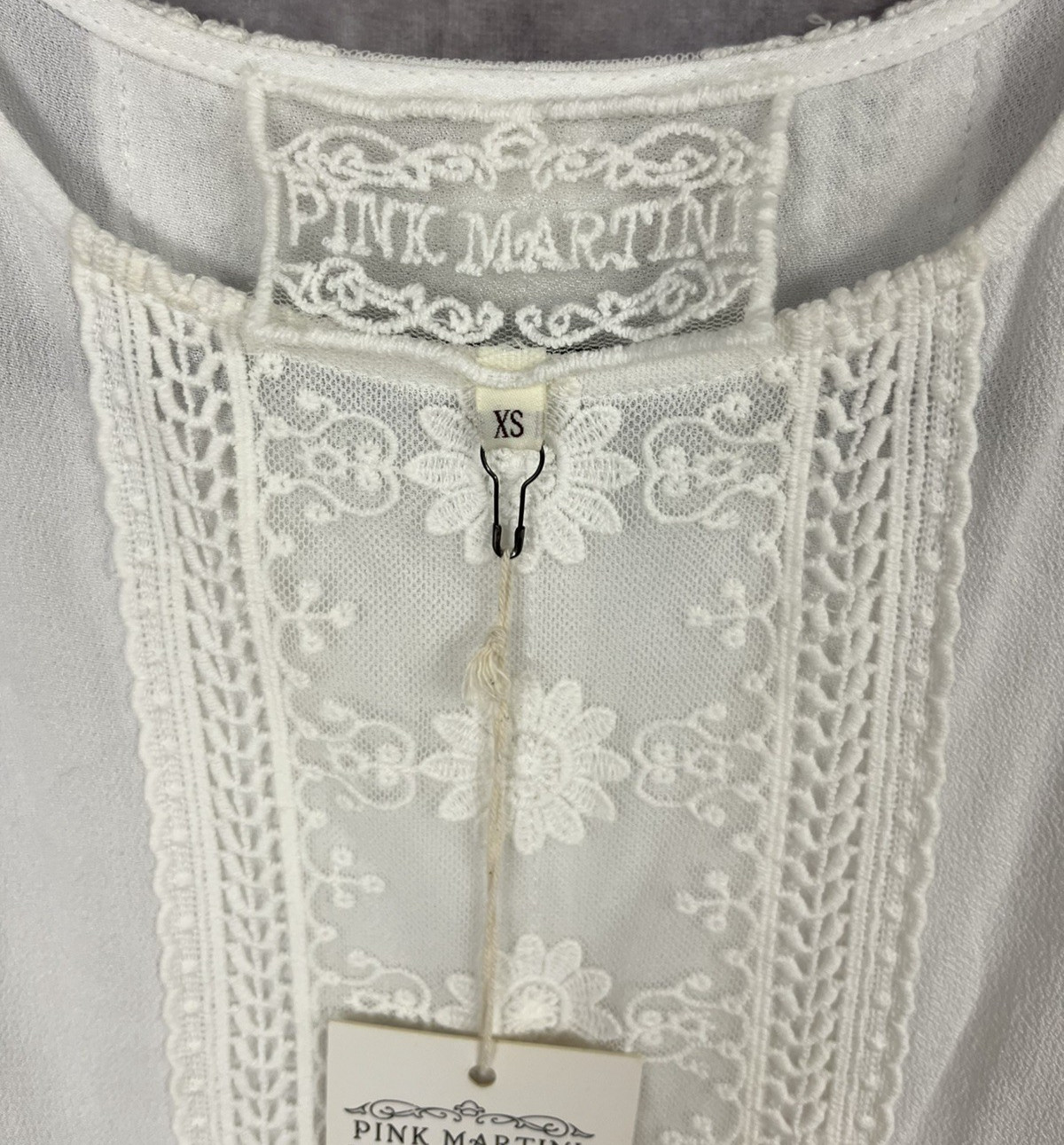 Pink Martini Collection The Venus Dress White Sleeveless Size XS DR-71681 NWT