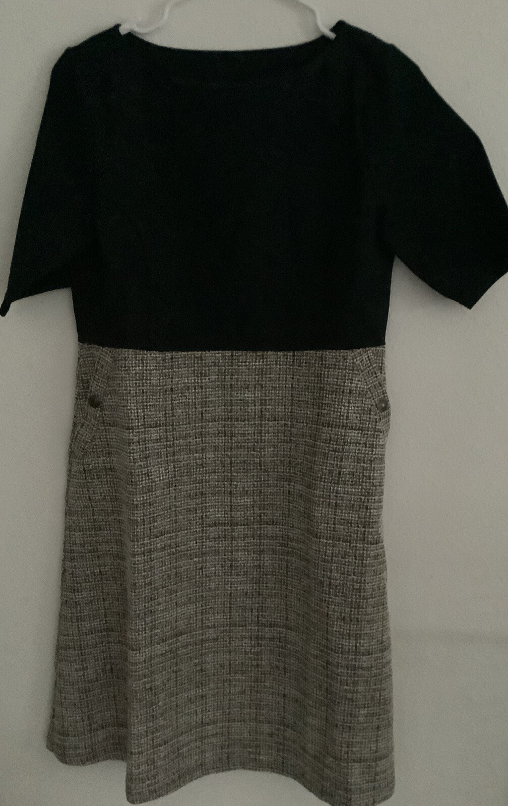 Isaac Mizrahi Live! Regular Elbow Sleeve Knee Length Dress-Black (Sz S) A609775