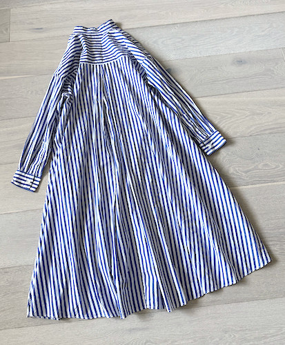 Journal Standard Blue White Striped 100% Cotton Shirt Dress Size M Relaxed Fit