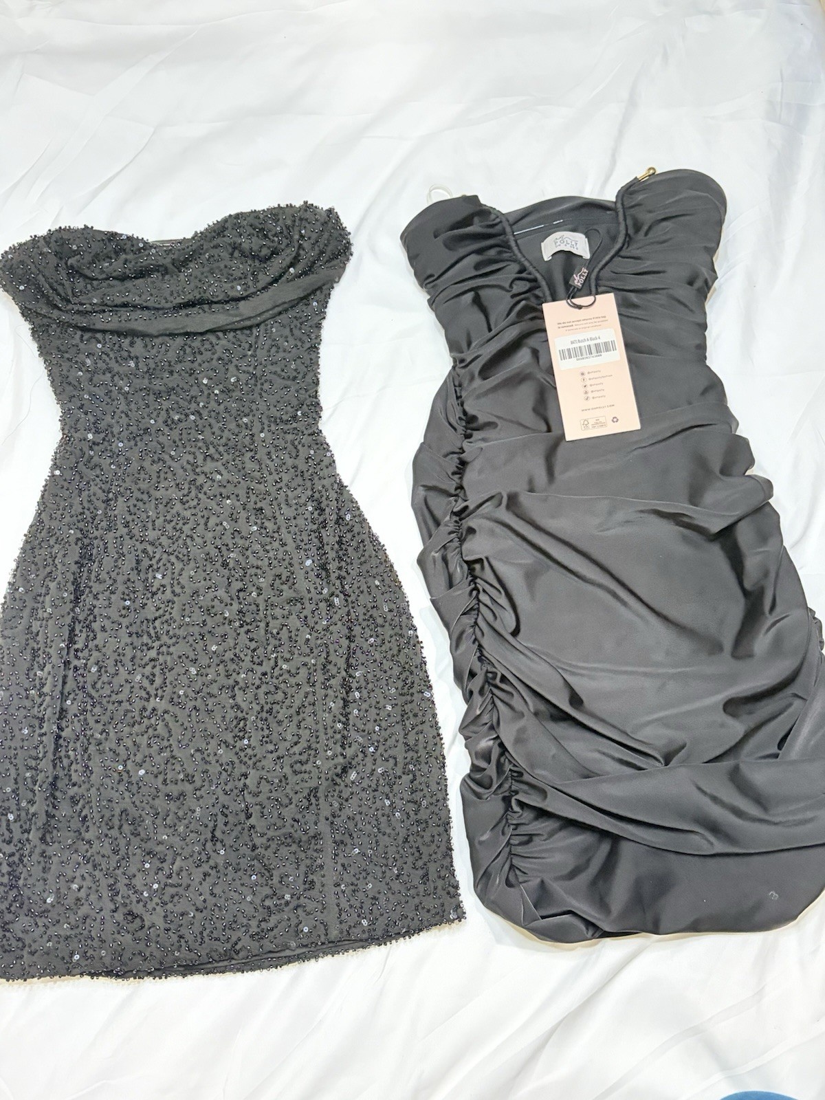 Oh Polly Black Strapless Ruched Sweetheart Bodycon Mini Dress Size 4 Zip