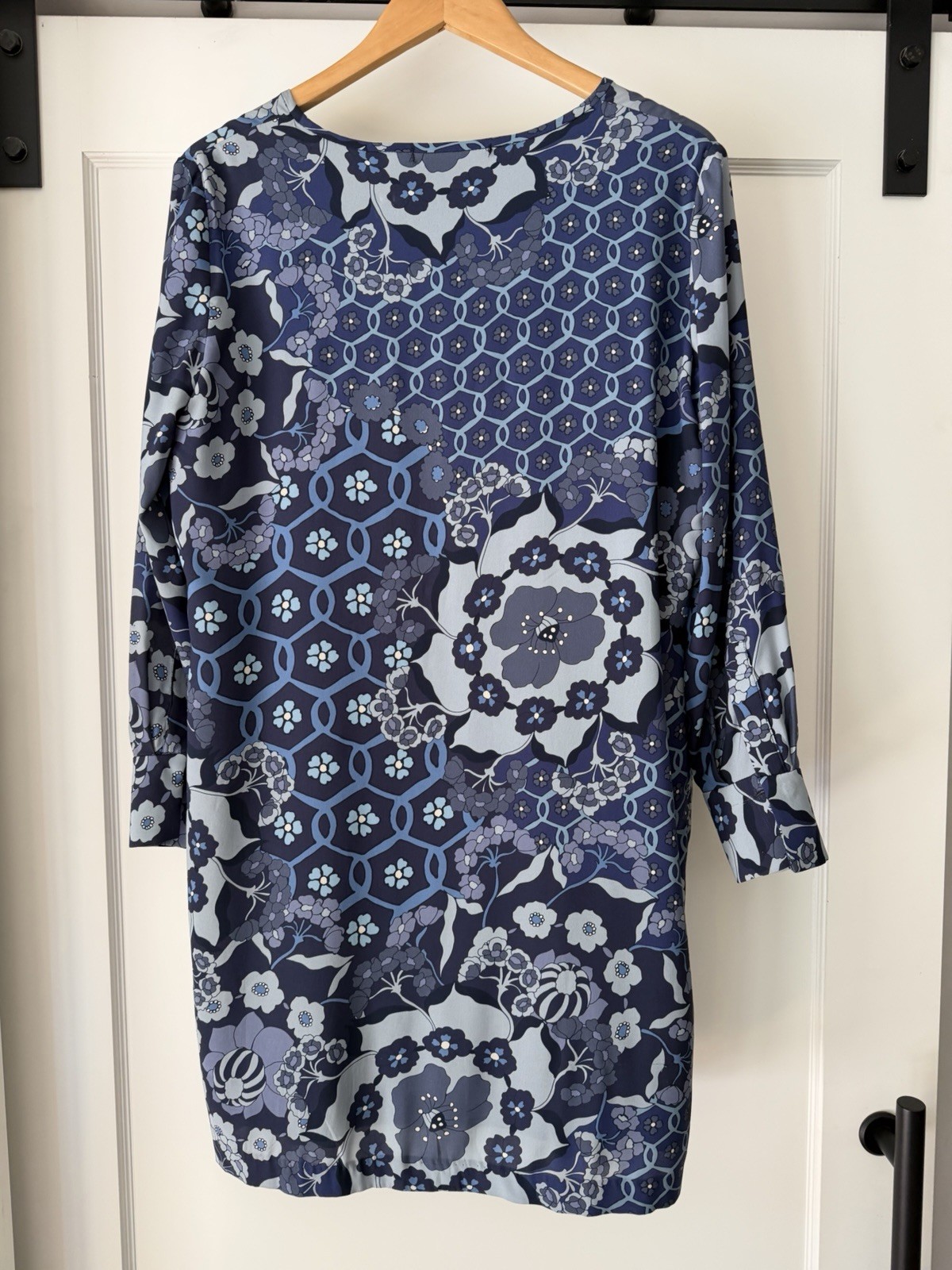 🇵🇹 Vilagallo Blue Floral Dress – Women’s Size 42 Euro / 12 US – Portugal