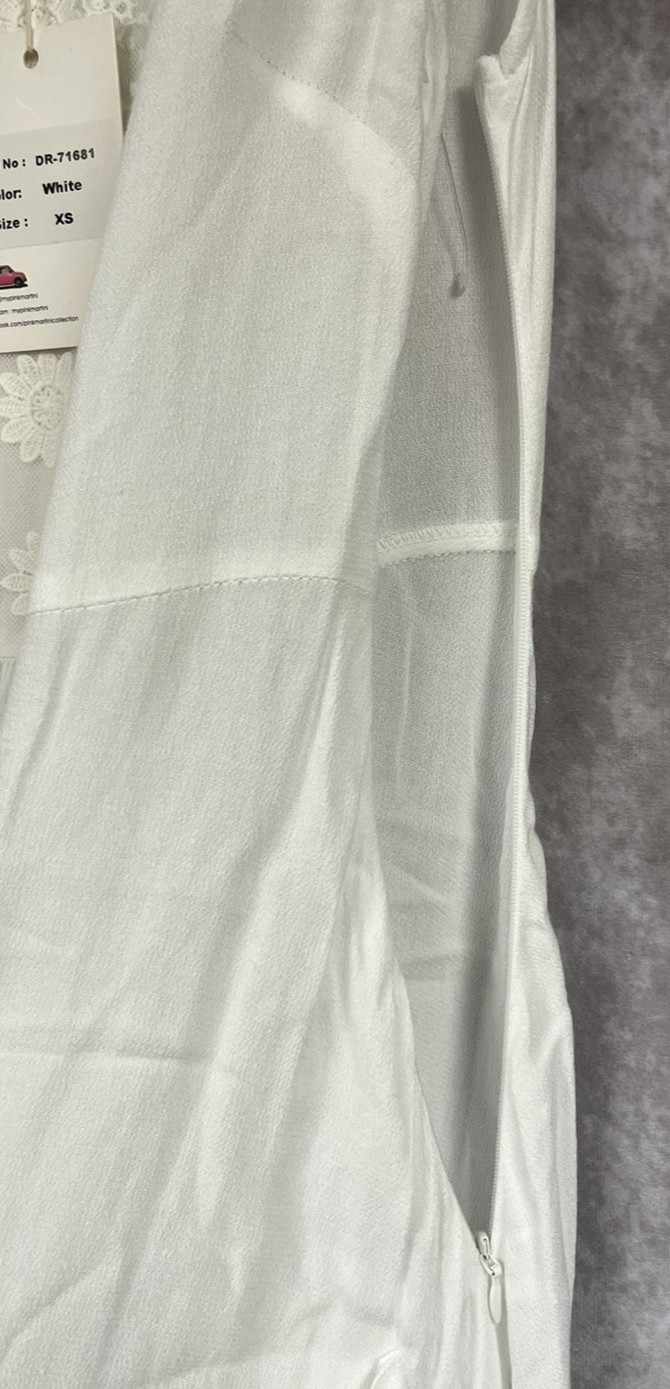 Pink Martini Collection The Venus Dress White Sleeveless Size XS DR-71681 NWT