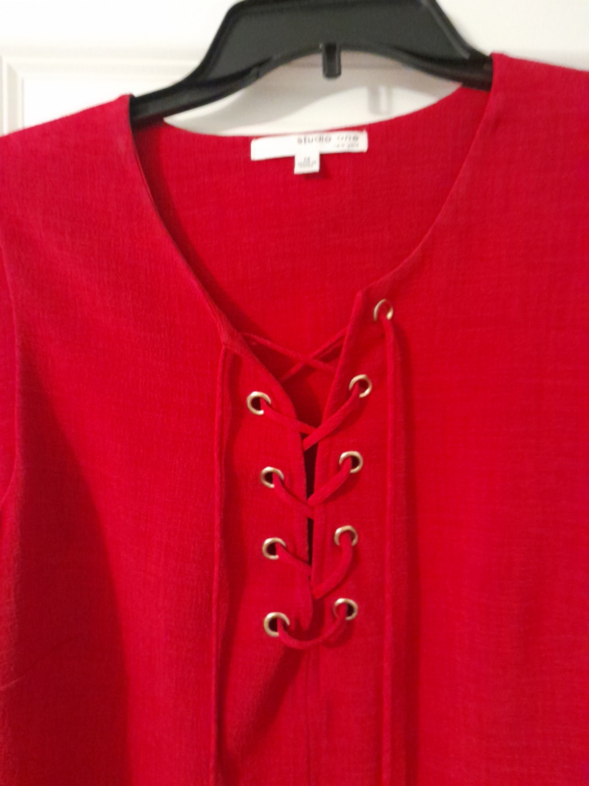 RED Studio One Tie Front Dress Size 12 38 Inch Length