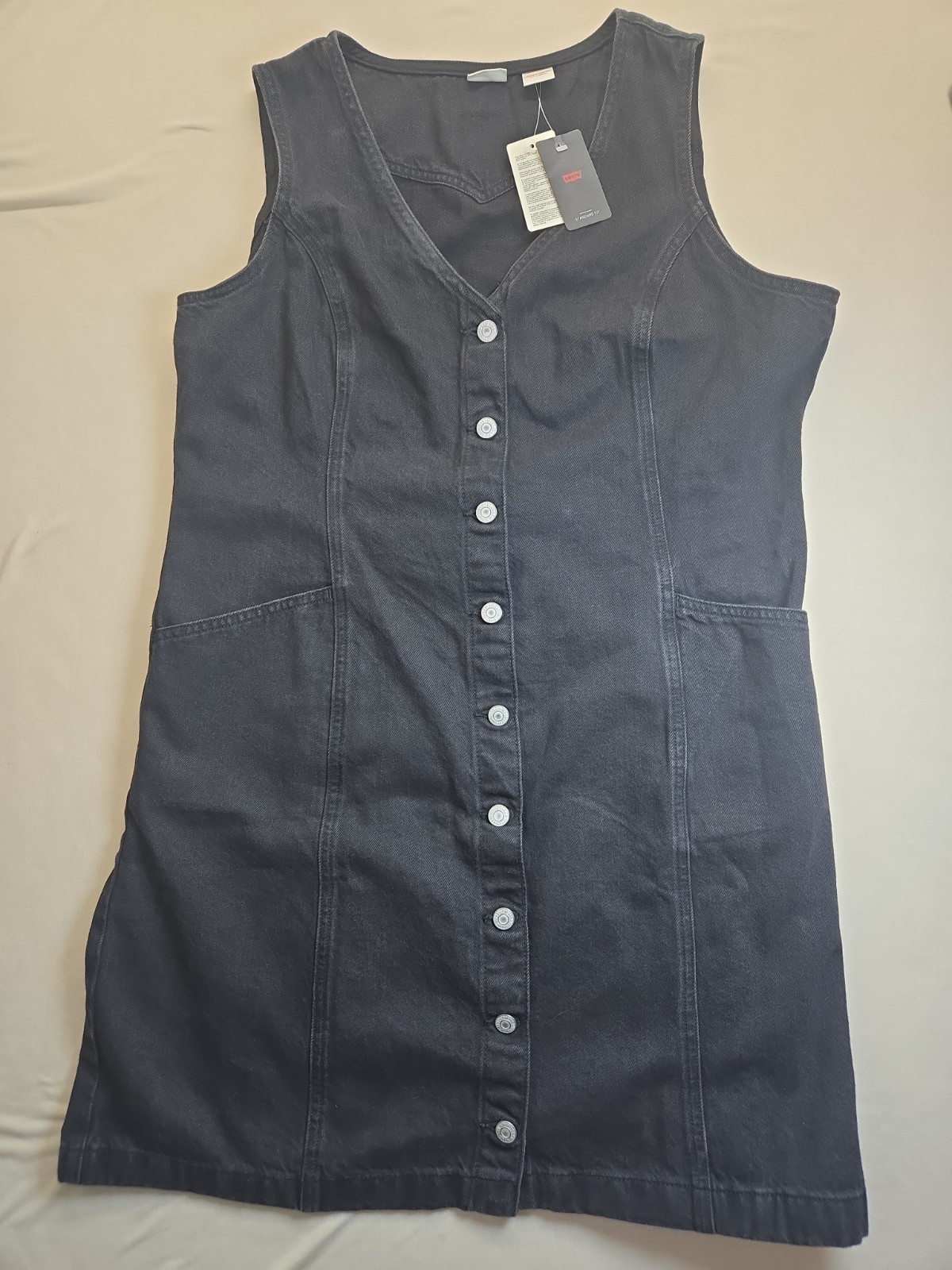 Levi’s Black Denim Dress With Pockets XXL New With Tags Standard Fit