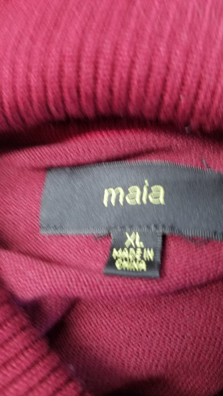 Maia Sweater Dress Size XL Red Knit Long Sleeve Mock Neck Midi Belted 5493