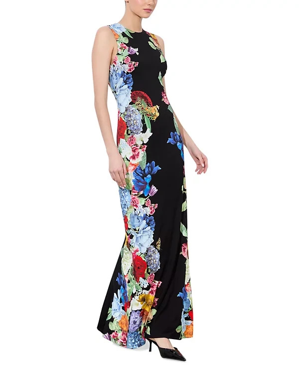 ALICE & OLIVIA (2) DELORA OPEN BACK GARDEN BRUNCH MAXI DRESS NWT MSRP$495