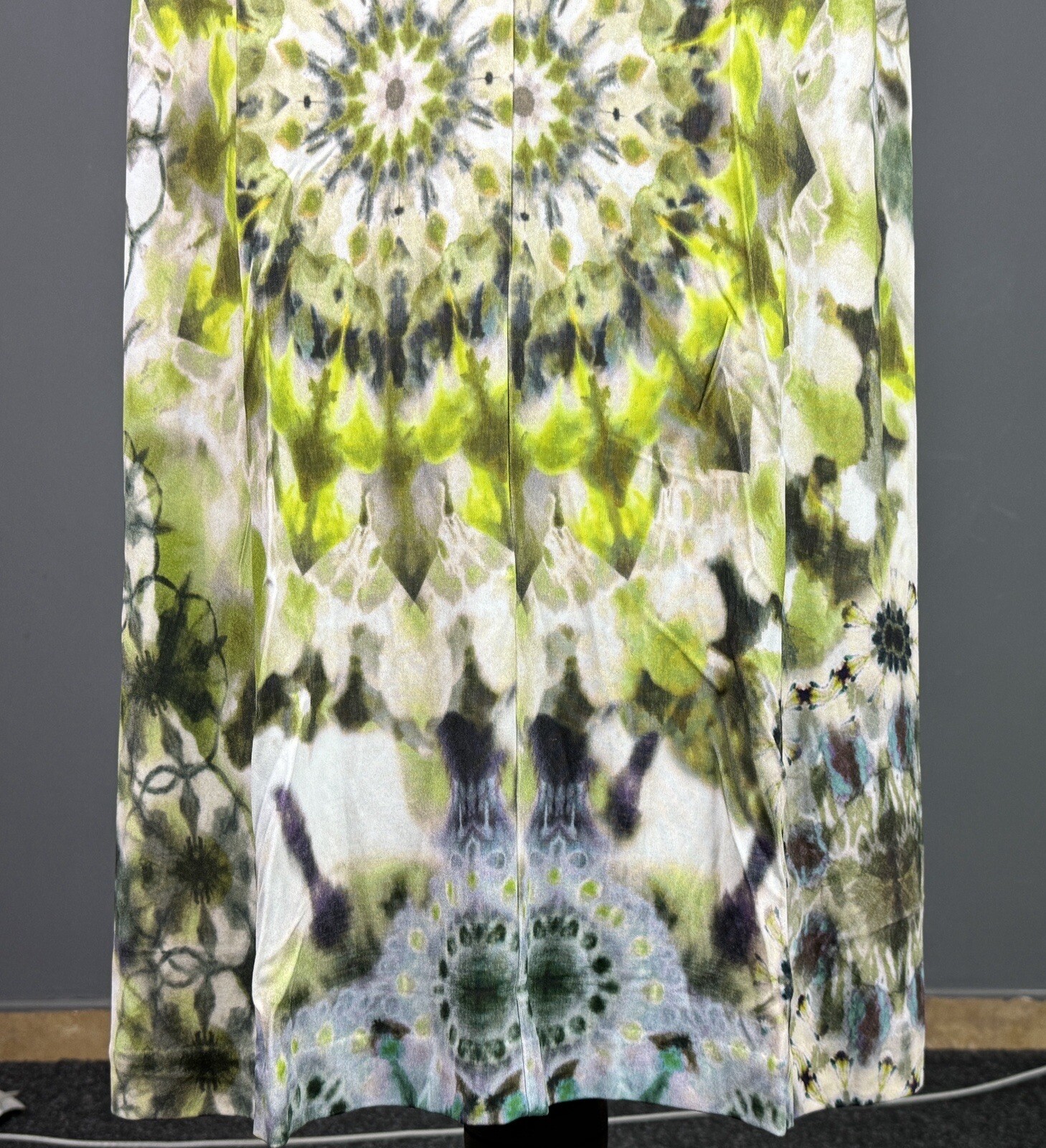 MARGITTES Multicolor Abstract Art Print Viscose Long Shif