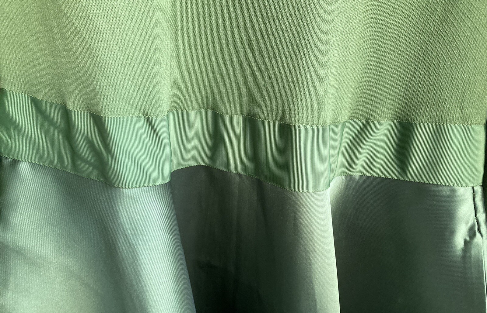 Ted Baker Zadi Knitted Frill Full Skirt Dress Sz 5 /US 12 Dark Green NWT