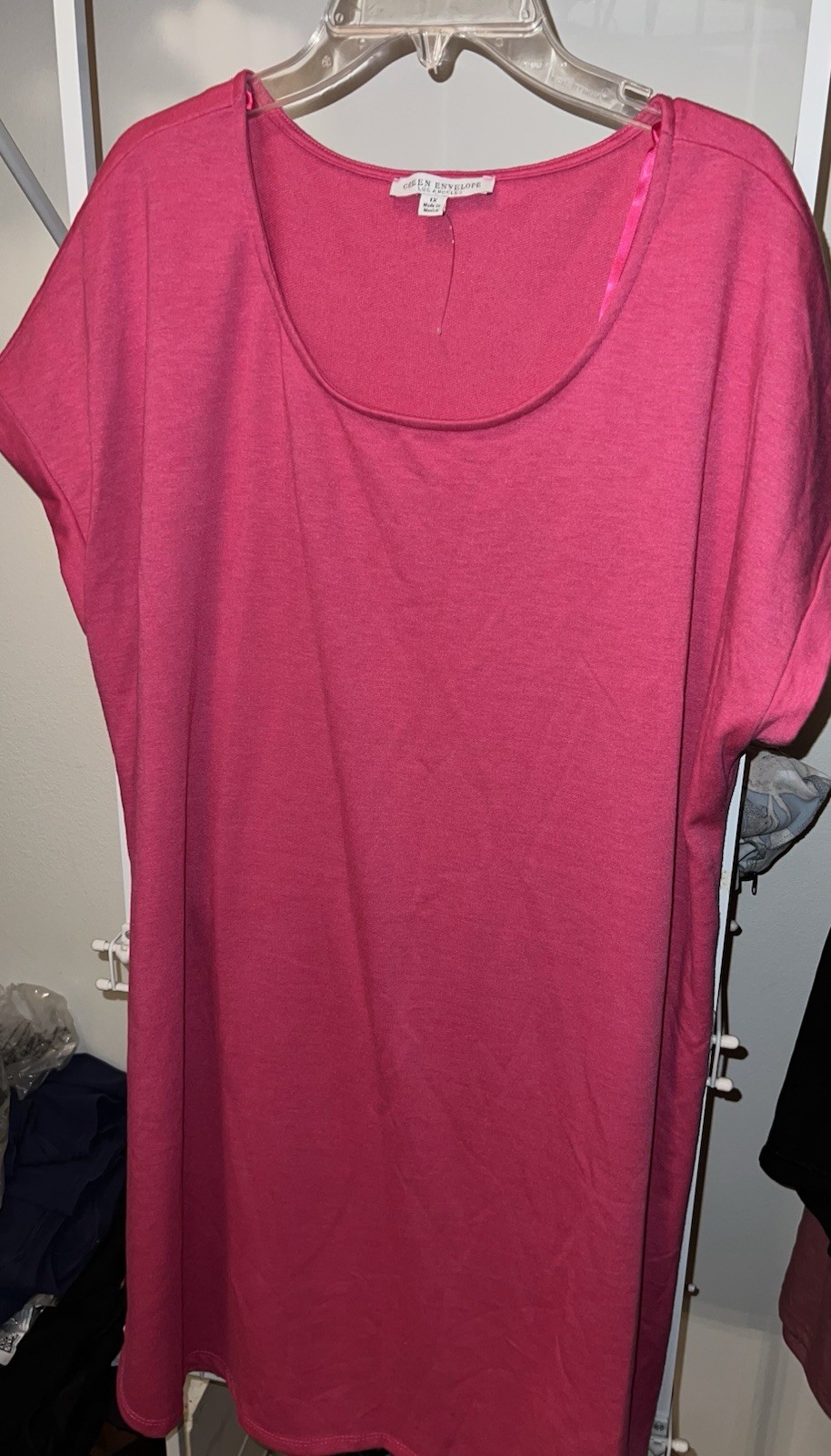 Green Envelope Pink T-Shirt Dress Size 1X