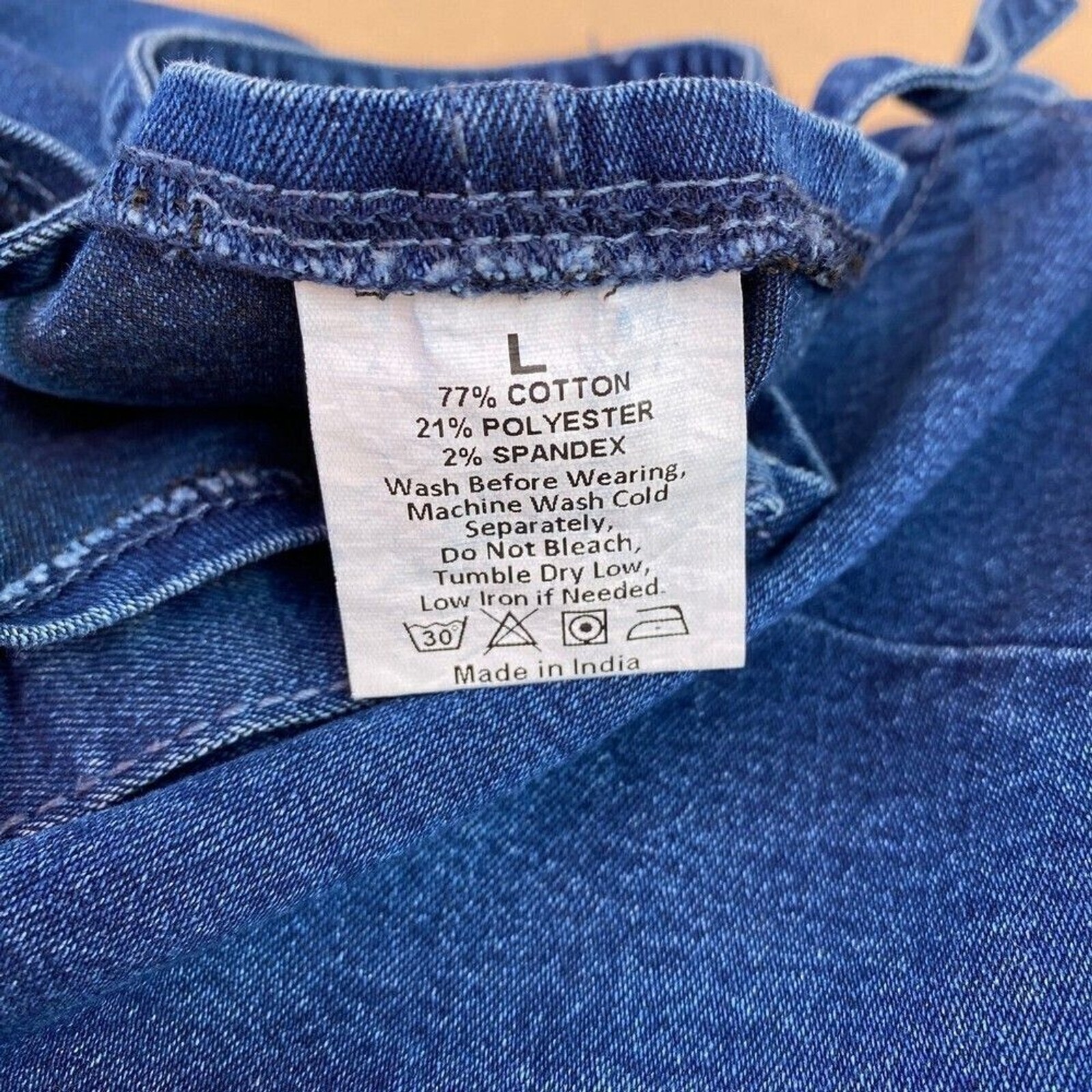 Denim Button Spaghetti Strap Mini Dress Sz Large