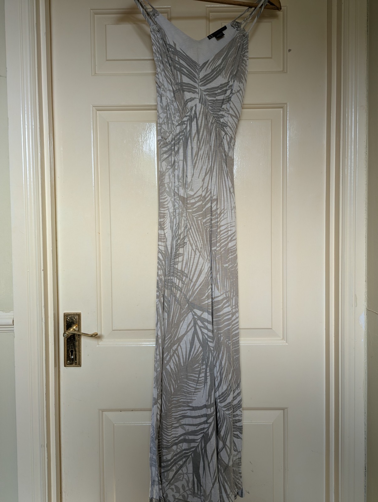 Armani Exchange Tropical Palm Print Jersey Maxi Dress XS / UK 6-8 Resortwear