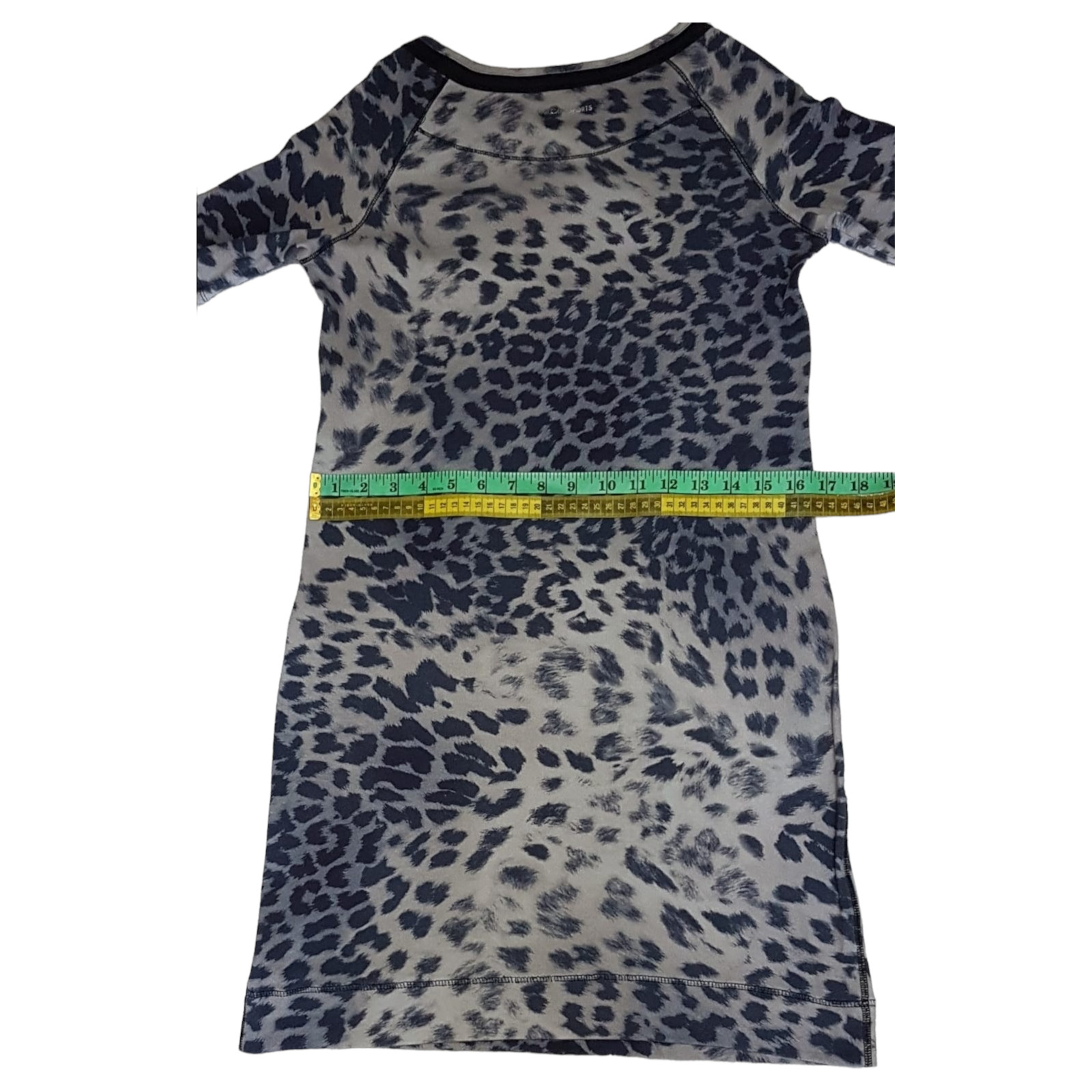 MARC CAIN Sports Leopard Animal Print Elegant Casual Cotton Stretch Dress Sz 6
