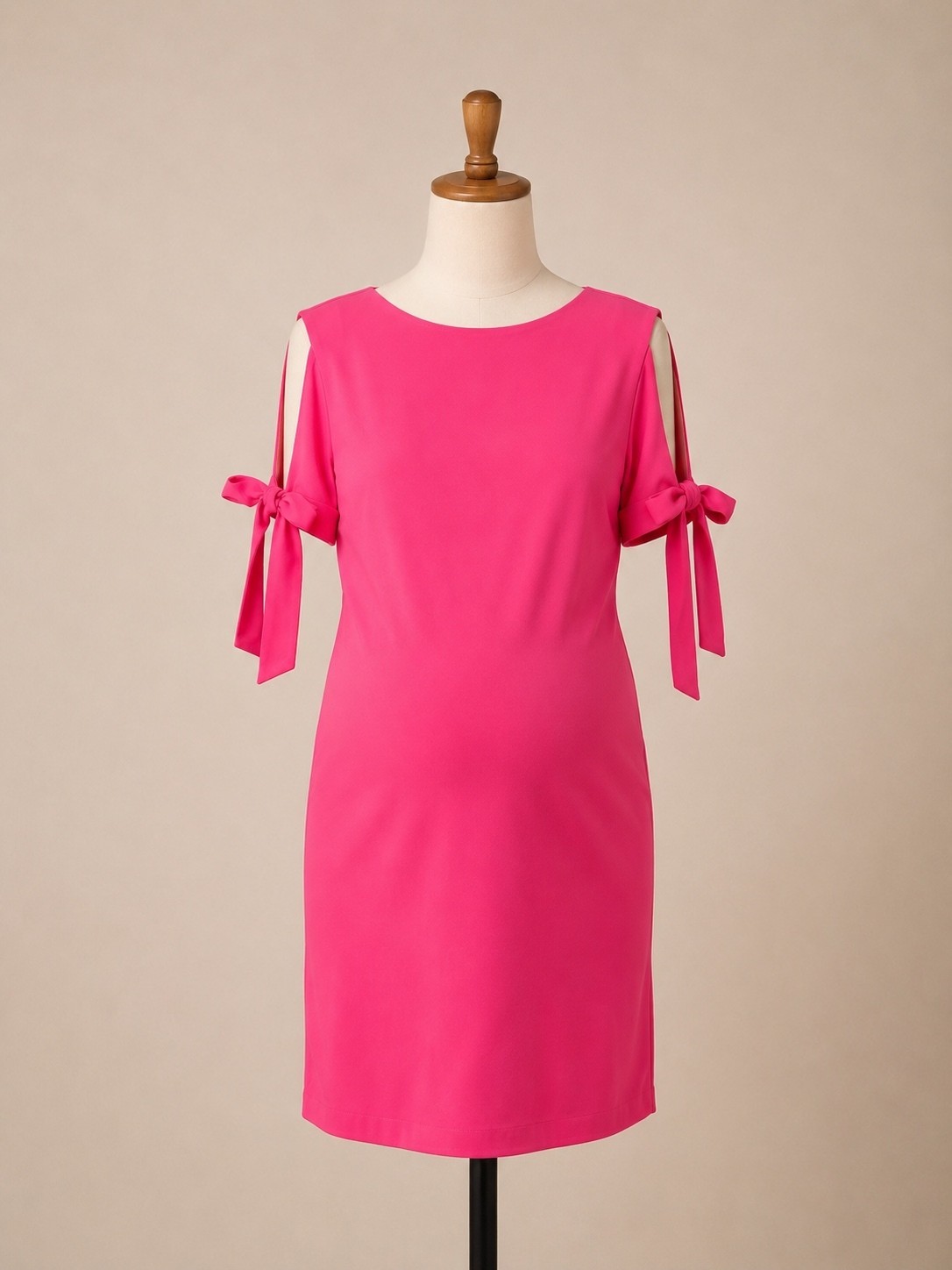 Amanda Uprichard Pink Bow Sleeve Maternity Dress Size S US 6 Made in USA